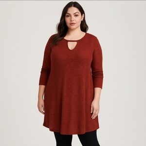 Torrid Red Long Sweater Tunic Womens Plus Sz 2 (2X)